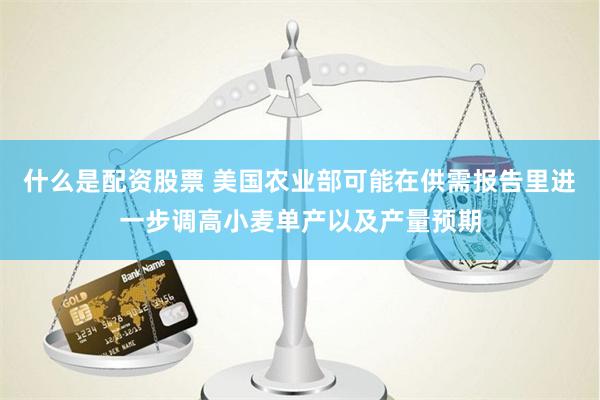 什么是配资股票 美国农业部可能在供需报告里进一步调高小麦单产以及产量预期